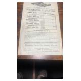 1893 homewood driving park Pittsburgh pa spring meeting blank entry form