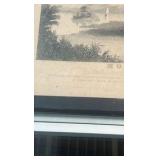 mid 1800s Monmouth eclipse etching