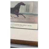 horse trotting lithograph