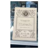 1934 Vanderbilt hotel menu