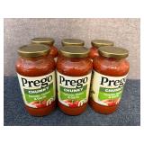 6 Jars Of Prego Chunky Sauce