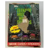EST. $200.00 - $325.00 1990 Topps TMNT Trading Cards (36) Wax Packs In Original Box