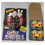 EST. $225.00 - $325.00 1989 Topps Ghost Busters II Trading Card With Movie Poster (36) Wax Packs In Original Box