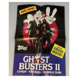 EST. $225.00 - $325.00 1989 Topps Ghost Busters II Trading Card With Movie Poster (36) Wax Packs In Original Box