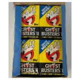 EST. $225.00 - $325.00 1989 Topps Ghost Busters II Trading Card With Movie Poster (36) Wax Packs In Original Box