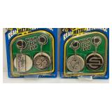 Vintage 1999 Tech Deck High Tech Clip Real Metal Key Chains (New Old Stock)