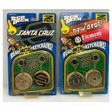 Vintage 1999 Tech Deck High Tech Clip Real Metal Key Chains (New Old Stock)