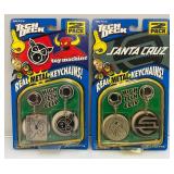Vintage 1999 Tech Deck High Tech Clip Real Metal Key Chains (New Old Stock)