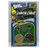 Vintage 1999 Tech Deck High Tech Clip Real Metal Key Chains (New Old Stock)