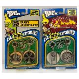 Vintage 1999 Tech Deck High Tech Clip Real Metal Key Chains (New Old Stock)