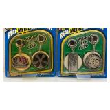 Vintage 1999 Tech Deck High Tech Clip Real Metal Key Chains (New Old Stock)