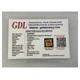 Relisted Do To No Show GDL Laboratory Yellow Sapphire 1.75 Ct. Princess Cut With Card (Laboratory Grown) In Protective Case