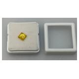 Relisted Do To No Show GDL Laboratory Yellow Sapphire 1.75 Ct. Princess Cut With Card (Laboratory Grown) In Protective Case
