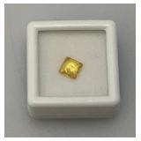 Relisted Do To No Show GDL Laboratory Yellow Sapphire 1.75 Ct. Princess Cut With Card (Laboratory Grown) In Protective Case