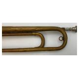Antique Military US Regulation Brass Bugle With Mouth Piece