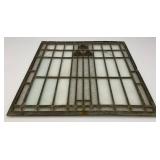 Antique 17" x 20" Leaded Stained Glass Window (Has Some Broken Pieces)