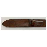EST. $275.00- $375.00  1941 U.S.N. Navy Marked MK1 Fighting Knife PAL RH 35 With 5 5/16" Blade With Leather Sheath