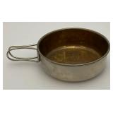 Vintage German Made Military Drinking Cups In Leather Holder