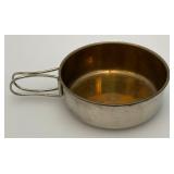 Vintage German Made Military Drinking Cups In Leather Holder