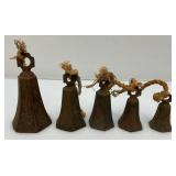 Vintage Brass Bell Swag Bells Ranging From 2 1/2" Up To 4 1/2"