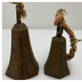 Vintage Brass Bell Swag Bells Ranging From 2 1/2" Up To 4 1/2"