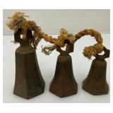 Vintage Brass Bell Swag Bells Ranging From 2 1/2" Up To 4 1/2"