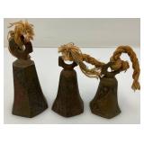 Vintage Brass Bell Swag Bells Ranging From 2 1/2" Up To 4 1/2"