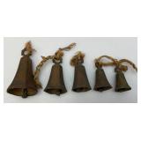 Vintage Brass Bell Swag Bells Ranging From 2 1/2" Up To 4 1/2"