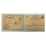 Vintage United States Of America War Ration Book With Stamps And Leather Holder