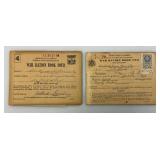 Vintage United States Of America War Ration Book With Stamps And Leather Holder