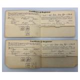 Vintage United States Of America War Ration Book With Stamps And Leather Holder