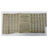 Vintage United States Of America War Ration Book With Stamps And Leather Holder