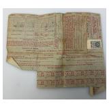 Vintage United States Of America War Ration Book With Stamps And Leather Holder