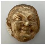 Primitive Antique German Face Wall Hanging Match Holder Scones (Chips Present)