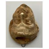 Primitive Antique German Face Wall Hanging Match Holder Scones (Chips Present)