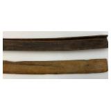 Very Old Three Point Bayonet (Broken Tip), Wooden Sword Sheath And Hand Carved Wooden Knife With Inscription Dated 1902