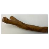 Very Old Three Point Bayonet (Broken Tip), Wooden Sword Sheath And Hand Carved Wooden Knife With Inscription Dated 1902