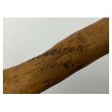 Very Old Three Point Bayonet (Broken Tip), Wooden Sword Sheath And Hand Carved Wooden Knife With Inscription Dated 1902