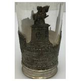 Vintage Bremen Germany Souvenir Pewter Sleeved Wine Drinking Glasses
