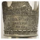 Vintage Bremen Germany Souvenir Pewter Sleeved Wine Drinking Glasses