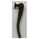 Antique Pewter And Hard Wood Tobacco Pipe 9"