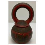 Antique Holding Vessel Made In Russia 4" x 7 1/2"