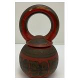 Antique Holding Vessel Made In Russia 4" x 7 1/2"