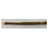 Est. $800.00- $1,300.00 Antique Native American Stone War Club, Rawhide Wrapped Handle Early Plains Tribe 18"