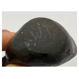 Antique Catawba Indian Stone Carved Duck With Initials W.T. 2 1/2" x 3"