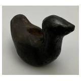 Antique Catawba Indian Stone Carved Duck With Initials W.T. 2 1/2" x 3"