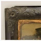 Antique Tintype Photo In Antique Bakelite Frame (Small Crack In Glass)