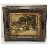Antique Tintype Photo In Antique Bakelite Frame (Small Crack In Glass)