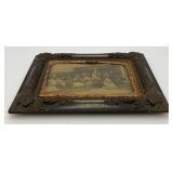 Antique Tintype Photo In Antique Bakelite Frame (Small Crack In Glass)