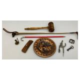Vintage Collectible Items Including Equestrian Horse Whip, Gavel And More